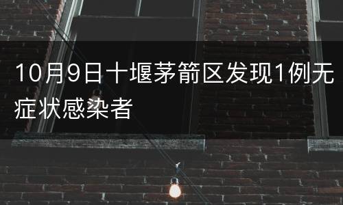 10月9日十堰茅箭区发现1例无症状感染者