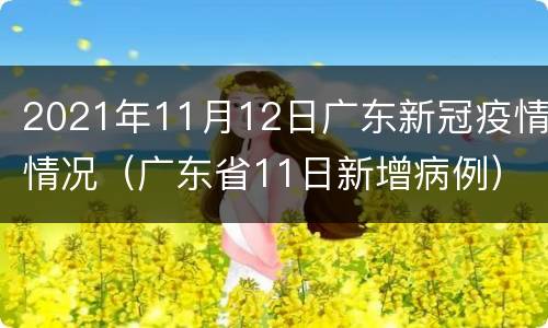 2021年11月12日广东新冠疫情情况（广东省11日新增病例）