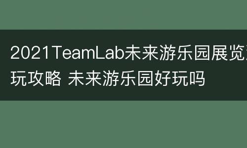 2021TeamLab未来游乐园展览游玩攻略 未来游乐园好玩吗