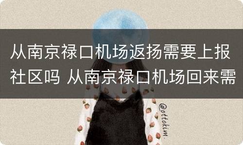 从南京禄口机场返扬需要上报社区吗 从南京禄口机场回来需要报备吗