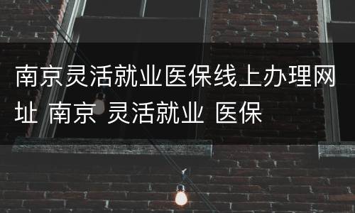 南京灵活就业医保线上办理网址 南京 灵活就业 医保