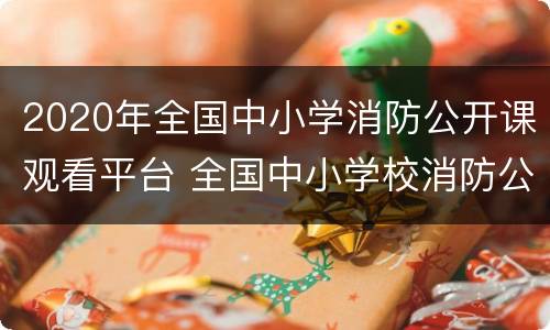 2020年全国中小学消防公开课观看平台 全国中小学校消防公开课