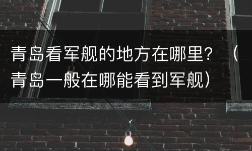青岛看军舰的地方在哪里？（青岛一般在哪能看到军舰）