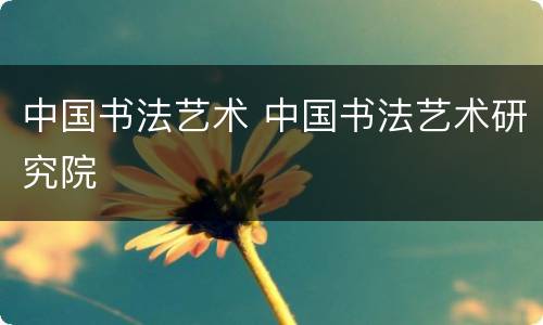 中国书法艺术 中国书法艺术研究院