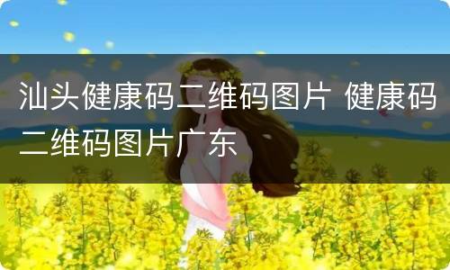 汕头健康码二维码图片 健康码二维码图片广东