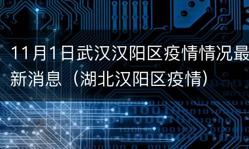 11月1日武汉汉阳区疫情情况最新消息（湖北汉阳区疫情）