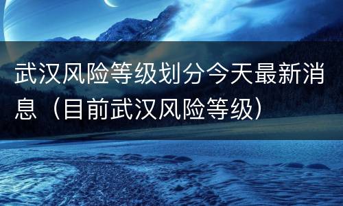 武汉风险等级划分今天最新消息（目前武汉风险等级）