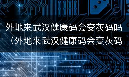 外地来武汉健康码会变灰码吗（外地来武汉健康码会变灰码吗怎么办）