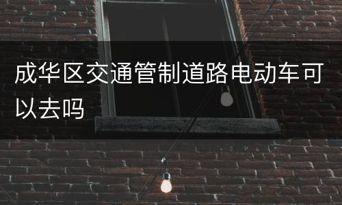 成华区交通管制道路电动车可以去吗