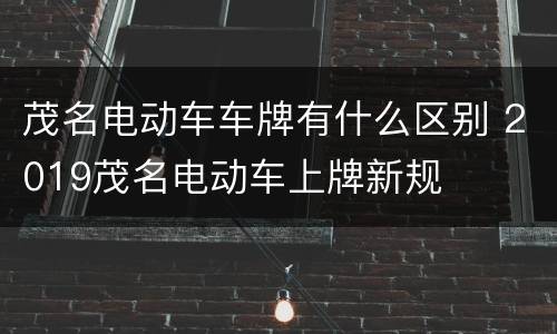茂名电动车车牌有什么区别 2019茂名电动车上牌新规