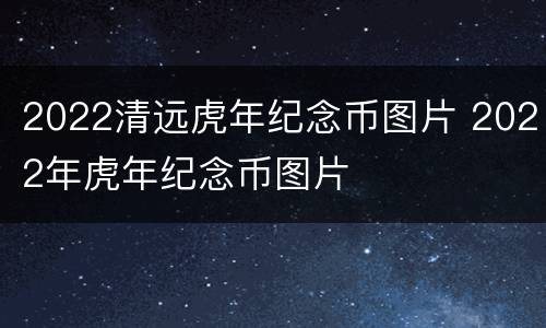 2022清远虎年纪念币图片 2022年虎年纪念币图片