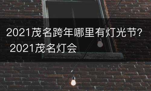 2021茂名跨年哪里有灯光节？ 2021茂名灯会