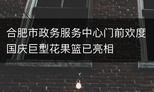 合肥市政务服务中心门前欢度国庆巨型花果篮已亮相