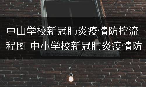 中山学校新冠肺炎疫情防控流程图 中小学校新冠肺炎疫情防控指南