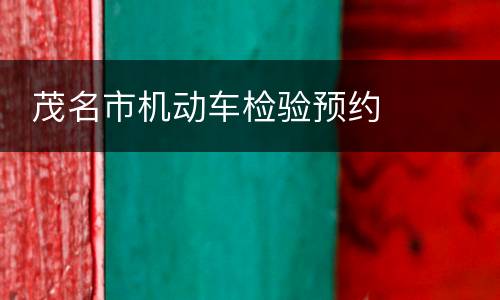  茂名市机动车检验预约