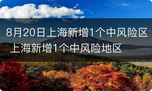 8月20日上海新增1个中风险区 上海新增1个中风险地区