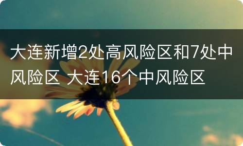 大连新增2处高风险区和7处中风险区 大连16个中风险区
