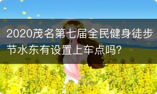 2020茂名第七届全民健身徒步节水东有设置上车点吗？