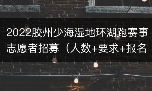 2022胶州少海湿地环湖跑赛事志愿者招募（人数+要求+报名）