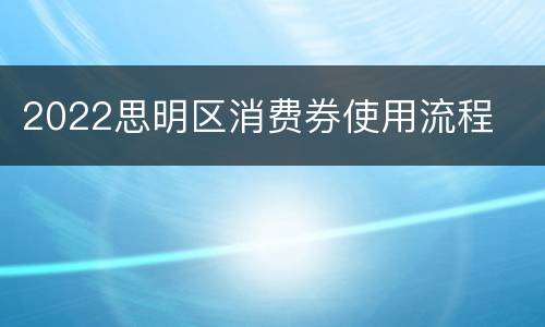 2022思明区消费券使用流程
