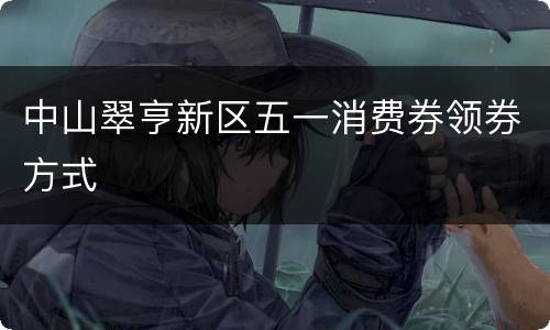 中山翠亨新区五一消费券领券方式