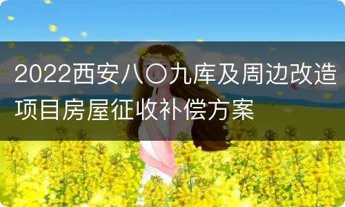2022西安八〇九库及周边改造项目房屋征收补偿方案