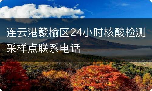 连云港赣榆区24小时核酸检测采样点联系电话