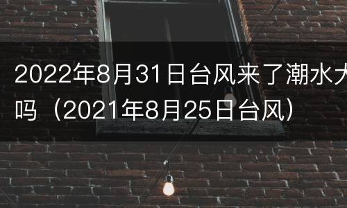 2022年8月31日台风来了潮水大吗（2021年8月25日台风）