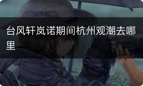 台风轩岚诺期间杭州观潮去哪里