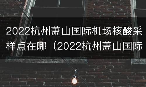 2022杭州萧山国际机场核酸采样点在哪（2022杭州萧山国际机场核酸采样点在哪里）