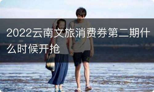 2022云南文旅消费券第二期什么时候开抢
