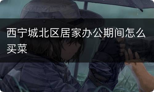 西宁城北区居家办公期间怎么买菜