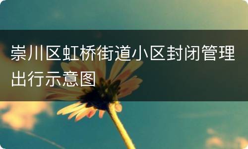 崇川区虹桥街道小区封闭管理出行示意图