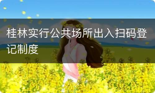 桂林实行公共场所出入扫码登记制度