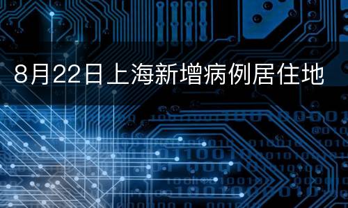 8月22日上海新增病例居住地