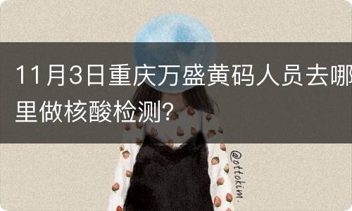 11月3日重庆万盛黄码人员去哪里做核酸检测？