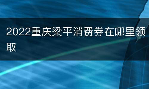 2022重庆梁平消费券在哪里领取