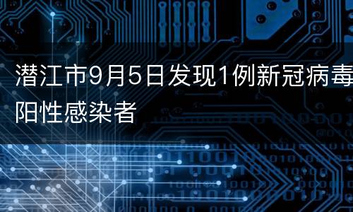 潜江市9月5日发现1例新冠病毒阳性感染者