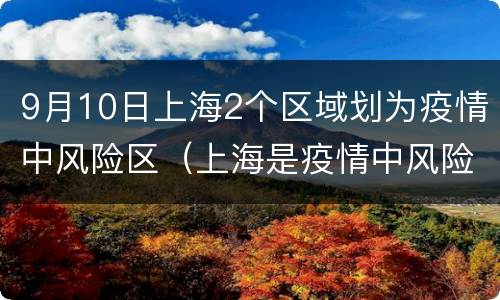 9月10日上海2个区域划为疫情中风险区（上海是疫情中风险地区）