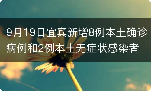 9月19日宜宾新增8例本土确诊病例和2例本土无症状感染者