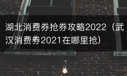 湖北消费券抢券攻略2022（武汉消费券2021在哪里抢）