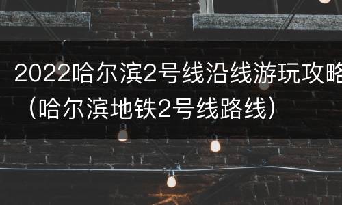 2022哈尔滨2号线沿线游玩攻略（哈尔滨地铁2号线路线）