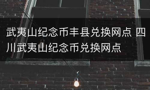 武夷山纪念币丰县兑换网点 四川武夷山纪念币兑换网点