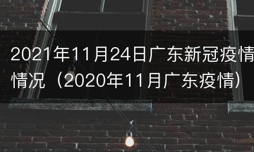 2021年11月24日广东新冠疫情情况（2020年11月广东疫情）