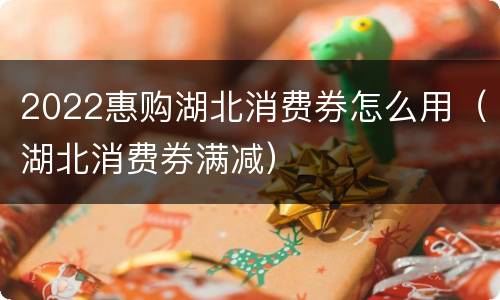 2022惠购湖北消费券怎么用（湖北消费券满减）