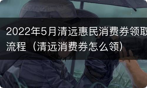 2022年5月清远惠民消费券领取流程（清远消费券怎么领）