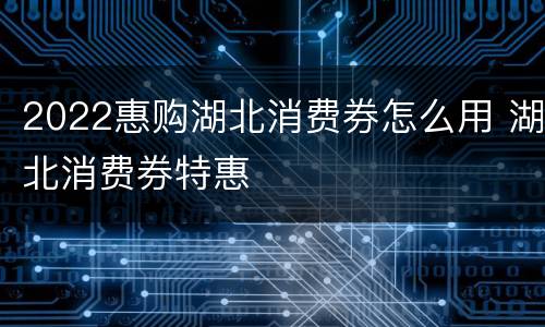 2022惠购湖北消费券怎么用 湖北消费券特惠