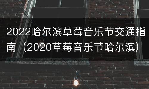 2022哈尔滨草莓音乐节交通指南（2020草莓音乐节哈尔滨）