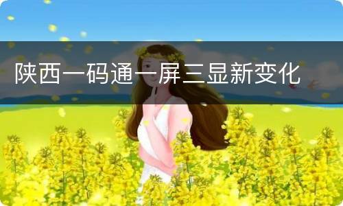 陕西一码通一屏三显新变化