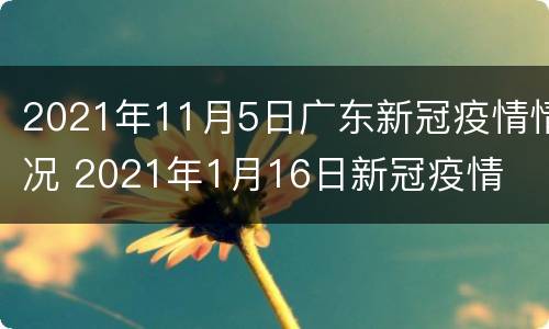 2021年11月5日广东新冠疫情情况 2021年1月16日新冠疫情